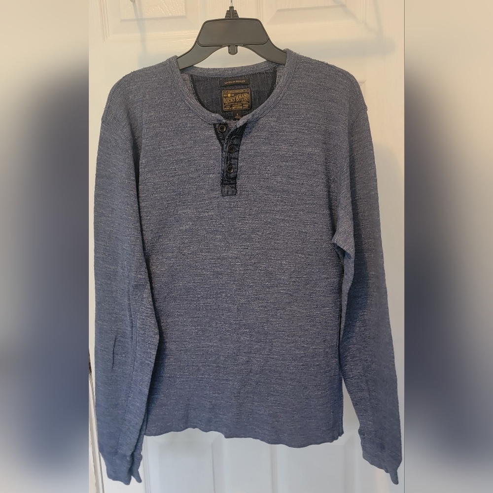 Bundle! 2 Lucky Brand Men's Heathered Crewneck Sweater